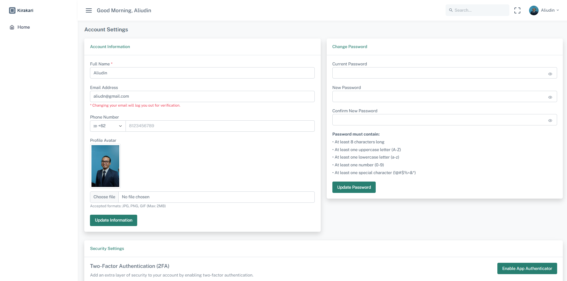 Admin Dashboard Template